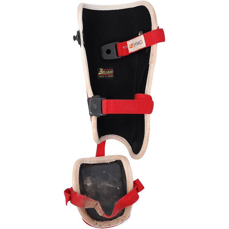 Alec Bohm Philadelphia Phillies Autographed Game-Used Belgard Leg Guard from the 2025 MLB Season