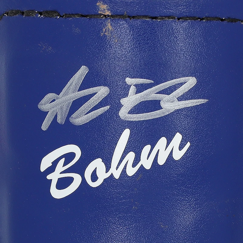 Alec Bohm Philadelphia Phillies Autographed Game-Used Royal Belgard Elbow Guard from the 2025 MLB Season - NF70450449