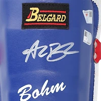 Alec Bohm Philadelphia Phillies Autographed Game-Used Royal Belgard Leg Guard from the 2025 MLB Season