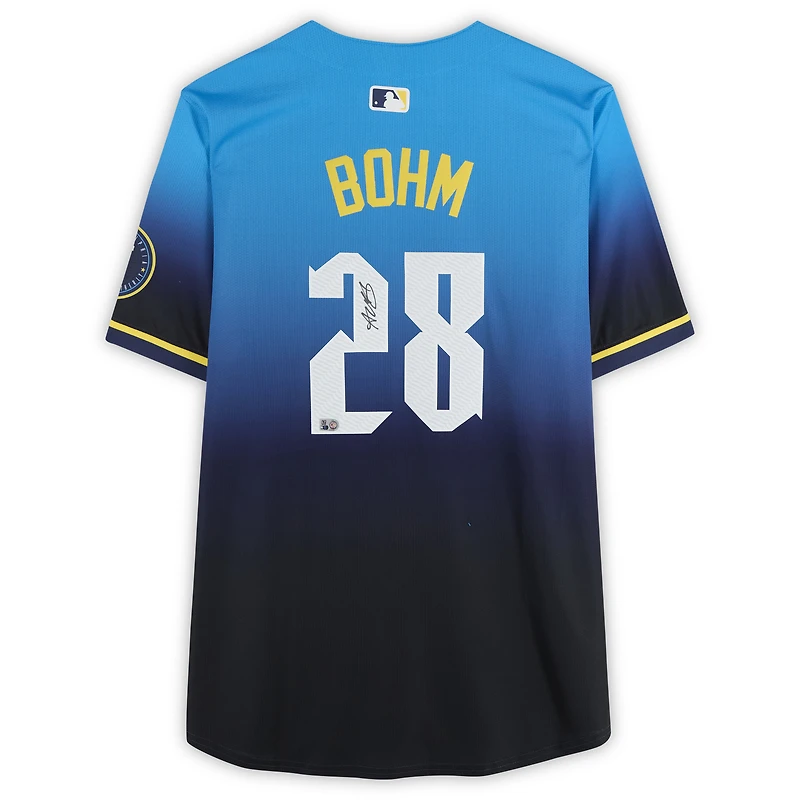Alec Bohm Philadelphia Phillies Autographed Light Blue City Connect Limited Jersey