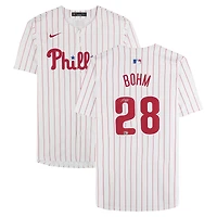 Maillot blanc Nike Limited autographié par Alec Bohm des Phillies de Philadelphie