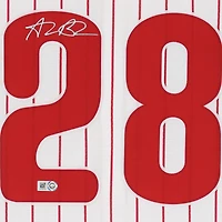 Maillot réplique blanc Nike autographié par Alec Bohm des Phillies de Philadelphie