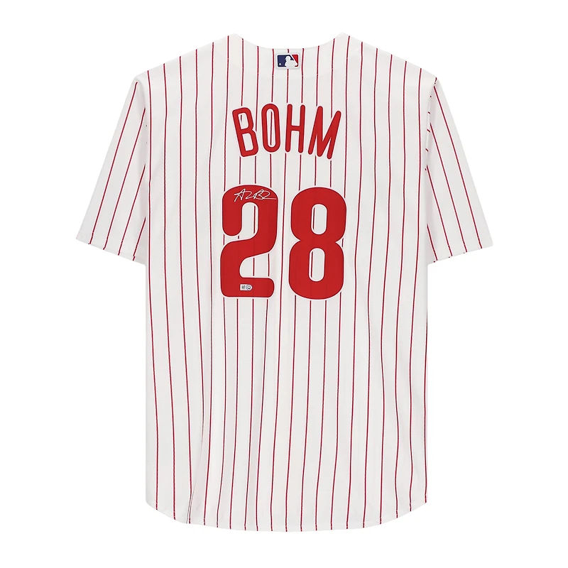 Alec Bohm Philadelphia Phillies Autographed White Nike Replica Jersey