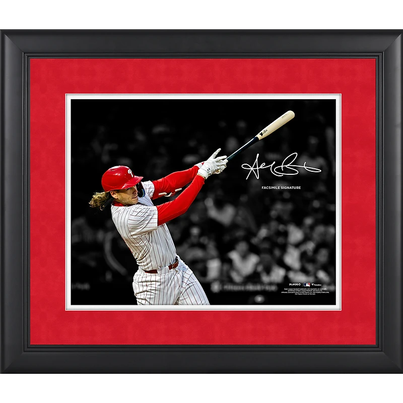 Alec Bohm Philadelphia Phillies Fac-similé Signature Encadré 11" x 14 " Photographie vedette