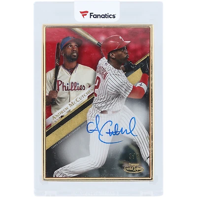 Andrew McCutchen Philadelphia Phillies Autographed 2019 Topps Gold Label Red Team Color Match #GLA-AM #3/5 Card