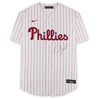 Maillot réplique blanc Nike autographié par Andrew Painter des Phillies de Philadelphie - Signature sur le devant