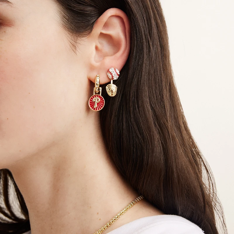 Ensemble de boucles d'oreilles créoles BaubleBar Philadelphia Phillies