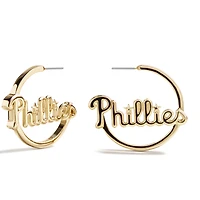 BaubleBar  Philadelphia Phillies Wordmark Hoop Earrings