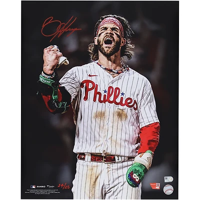 Photo dédicacée de Bryce Harper (Phillies de Philadelphie) - 40,6 x 50,8 cm (édition limitée à 25 exemplaires)