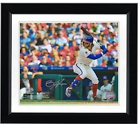 Photographie horizontale dédicacée de Bryce Harper des Philadelphia Phillies, position de frappe en maillot crème, 8" x 10"