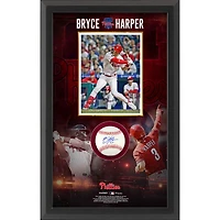 Boîte à ombre de baseball autographiée par Bryce Harper des Phillies de Philadelphie