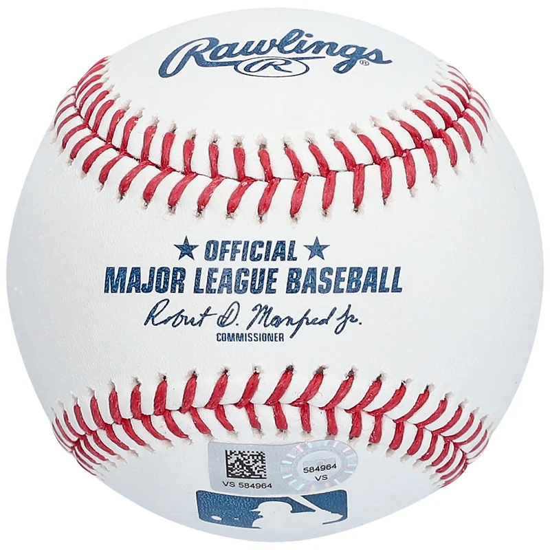 Bryce Harper, joueur de baseball des Philadelphia Phillies, a dédicacé une balle avec l'inscription « 12 NL ROY »