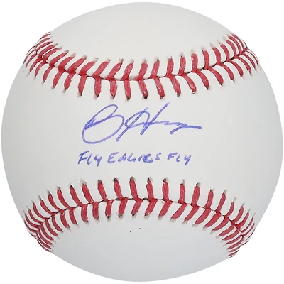 Bryce Harper Philadelphia Phillies Autographed Baseball with "Fly Eagles Fly" Inscription