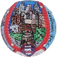 Balle de baseball dédicacée par Bryce Harper des Phillies de Philadelphie avec l'inscription « Ring The Bell » - Illustration de Charles Fazzino - HH98507491