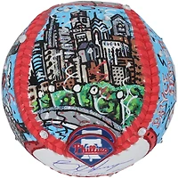 Bryce Harper Philadelphia Phillies Autographed Baseball with "Ring The Bell" Inscription - Art by Charles Fazzino - HH98507492