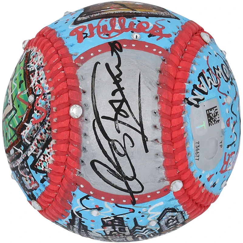 Bryce Harper Philadelphia Phillies Autographed Baseball with "Ring The Bell" Inscription - Art by Charles Fazzino - HH98507492