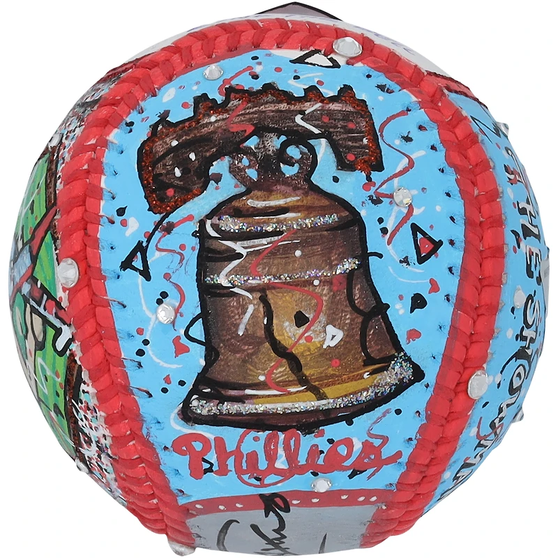 Bryce Harper Philadelphia Phillies Autographed Baseball with "Ring The Bell" Inscription - Art by Charles Fazzino - HH98507492