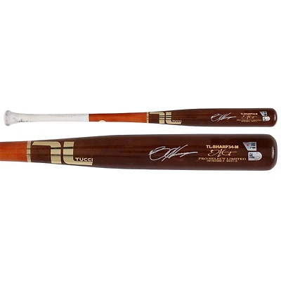 Bryce Harper Philadelphia Phillies Autographed Game-Used Brown/Orange Tucci Bat from the 2025 MLB Season - HH98516163