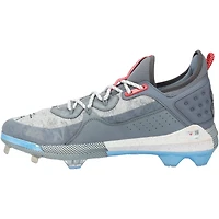 Crampons Under Armour gris et blancs autographiés par Bryce Harper (Philadelphia Phillies) lors de la saison 2025 de la MLB - HH98515045-46