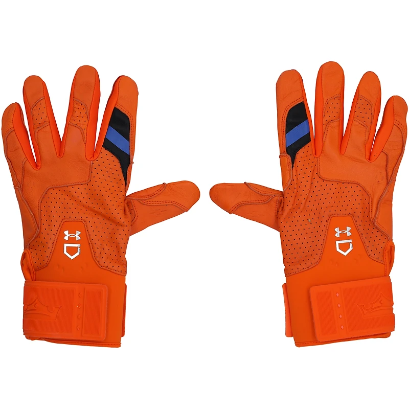 Bryce Harper Philadelphia Phillies Autographed Game-Used Orange Under Armour Batting Gloves from the 2025 MLB Season - HH98516192-93