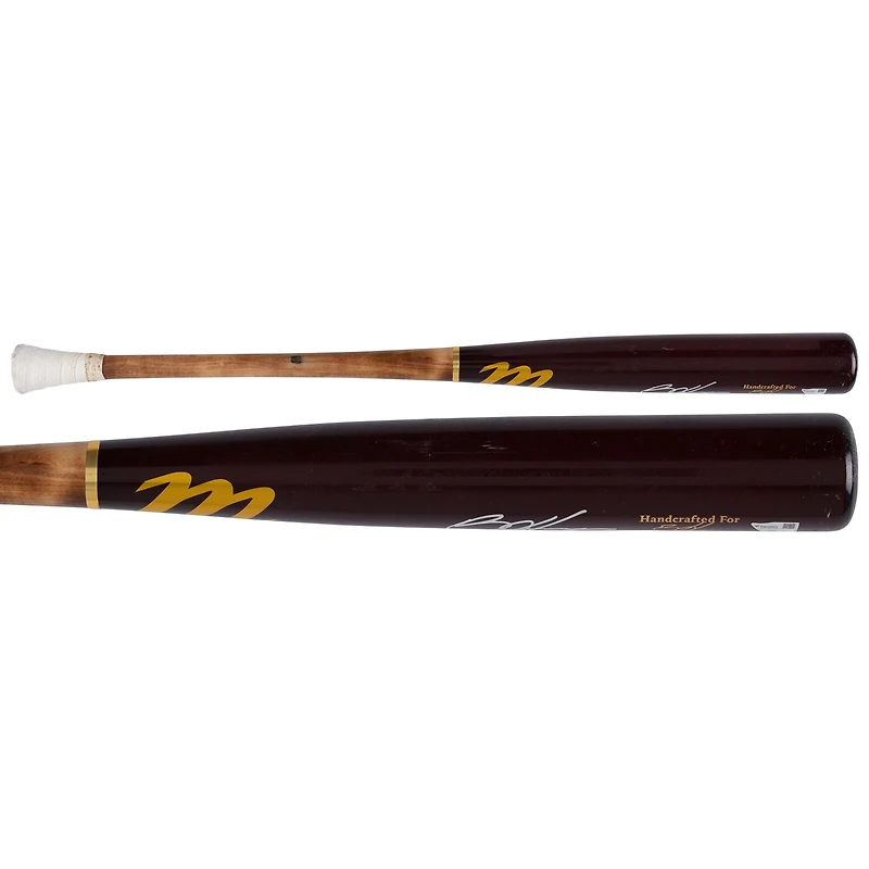 Bryce Harper Philadelphia Phillies Autographed Game-Used Red/Brown Marucci Bat from the 2025 MLB Season 