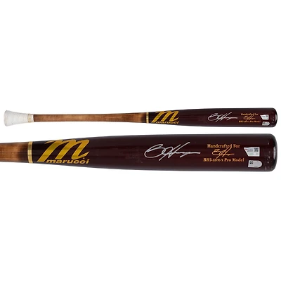 Bryce Harper Philadelphia Phillies Autographed Game-Used Red/Brown Marucci Bat from the 2025 MLB Season 