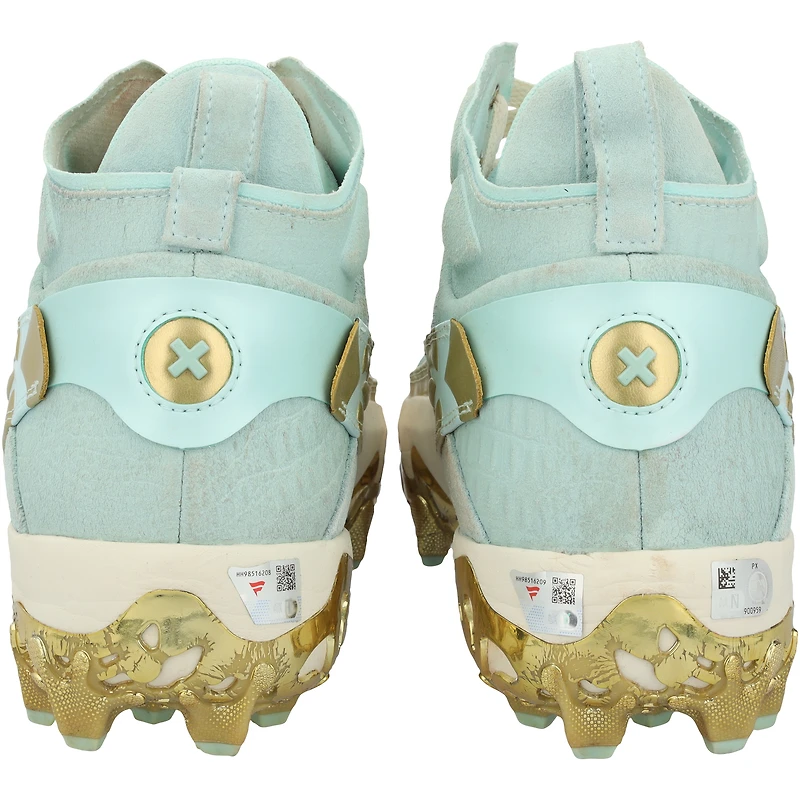 Bryce Harper Philadelphia Phillies Autographed Game-Used Teal Under Armour Cleats from the 2025 MLB Season - HH98516208-09