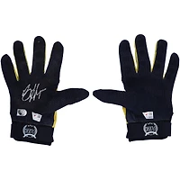 Bryce Harper Philadelphia Phillies Autographed Game-Used Yellow/Navy Under Armour Batting Gloves from the 2025 MLB Season - HH98516204-05