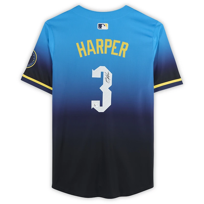 Bryce Harper Philadelphia Phillies Autographed Light Blue City Connect Limited Jersey