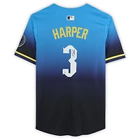 Bryce Harper Philadelphia Phillies Autographed Light Blue City Connect Limited Jersey