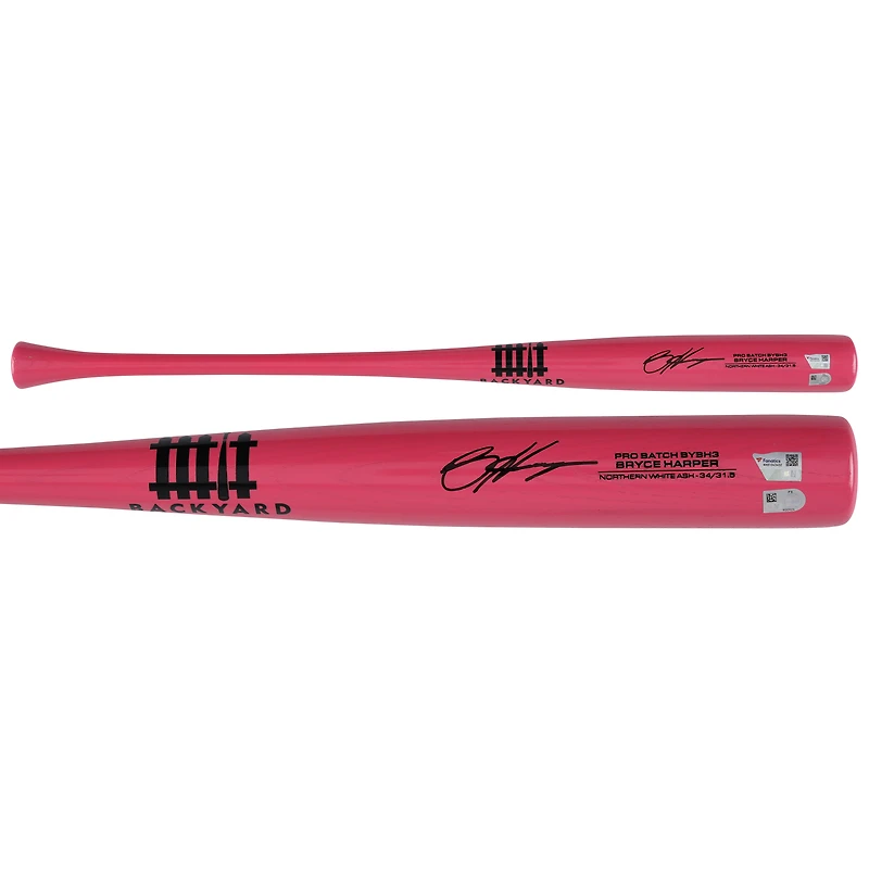 Bryce Harper Philadelphia Phillies Autographed Player-Issued Pink Backyard Bat from the 2025 MLB Season
