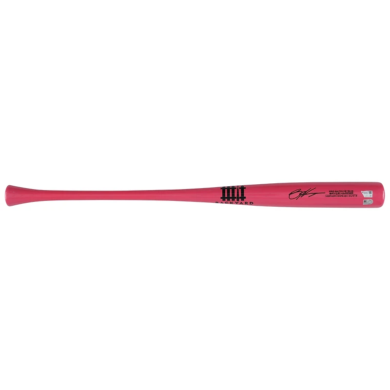 Bâton rose Backyard autographié par Bryce Harper, joueur des Phillies de Philadelphie, saison 2025 de la MLB