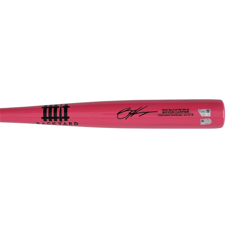 Bryce Harper Philadelphia Phillies Autographed Player-Issued Pink Backyard Bat from the 2025 MLB Season