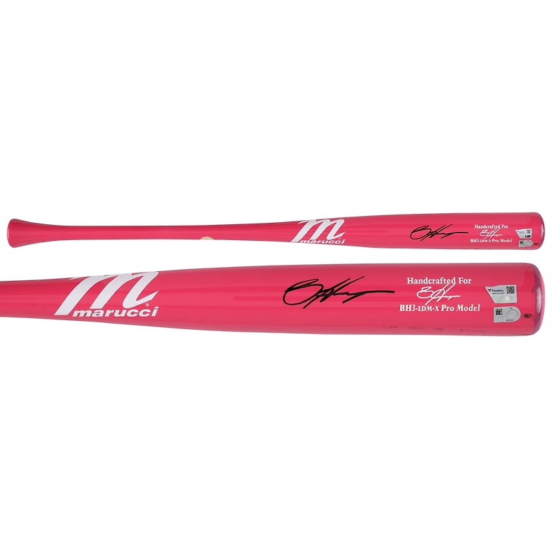 Bryce Harper Philadelphia Phillies Autographed Player-Issued Pink Marucci Bat from the 2025 MLB Season