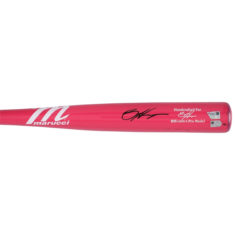 Bryce Harper Philadelphia Phillies Autographed Player-Issued Pink Marucci Bat from the 2025 MLB Season 