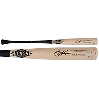 Bryce Harper Philadelphia Phillies Autographed Player-Issued Tan/Black Old Hickory Bat from the 2025 MLB Season 