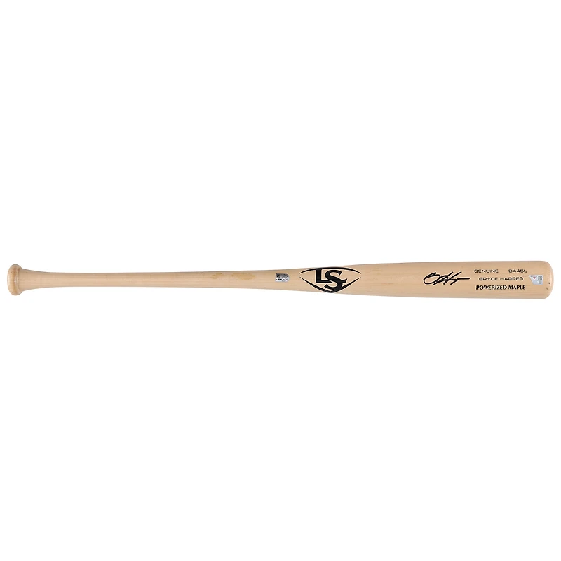Bryce Harper Philadelphia Phillies Autographed Player-Issued Tan Louisville Slugger Bat from the 2025 MLB Season - NF70450574