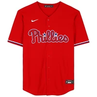 Maillot réplique Nike rouge autographié par Bryce Harper des Philadelphia Phillies
