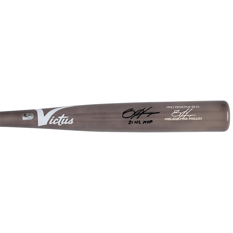Bryce Harper Philadelphia Phillies Autographed Victus Game Model Bat with "21 NL MVP" Inscription
