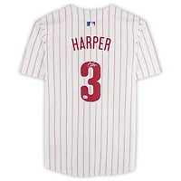 Maillot blanc Nike Limited autographié par Bryce Harper des Phillies de Philadelphie