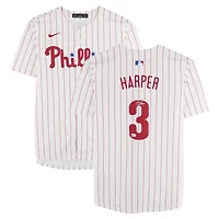 Maillot blanc Nike Limited autographié par Bryce Harper des Phillies de Philadelphie