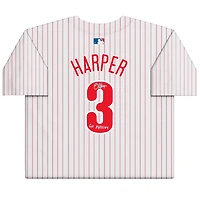 Maillot blanc Nike Limited autographié par Bryce Harper des Phillies de Philadelphie avec inscription « Go Phillies »