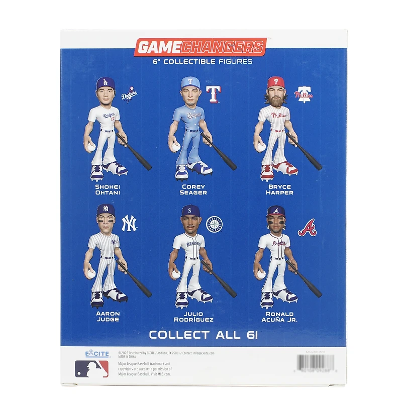 Figurine en vinyle de 15 cm de Bryce Harper, série 1, GameChangers, des Phillies de Philadelphie