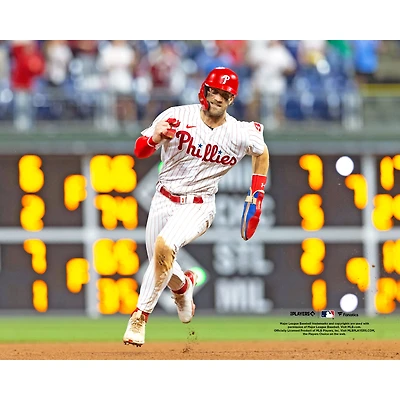 Photographie non signée de Bryce Harper, point gagnant des Phillies Philadelphie contre les Orioles