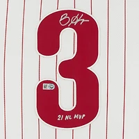 Maillot authentique Nike autographié par Bryce Harper (Phillies de Philadelphie) avec inscription « 21 NL MVP »