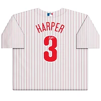Maillot Nike authentique autographié par Bryce Harper White des Philadelphia Phillies