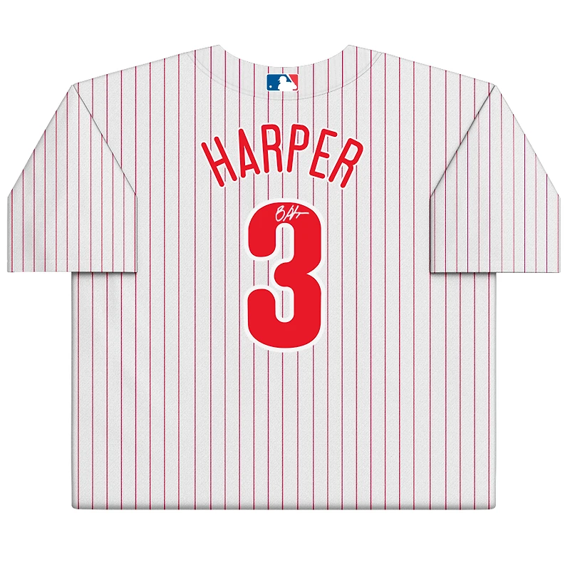 Maillot Nike authentique autographié par Bryce Harper White des Philadelphia Phillies