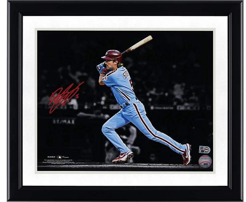 Bryson Stott Philadelphia Phillies Autographed 11" x 14" Hitting Spotlight Photograph