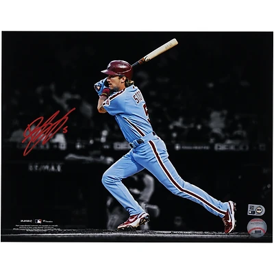 Photographie autographiée de 11"x 14" de Bryson Stott, joueur de hockey sur glace des Philadelphia Phillies