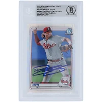 Bryson Stott Philadelphia Phillies Autographié 2020 Bowman Chrome Draft Refractors #BD-140 Beckett Fanatics Witnessed Authenticated Card